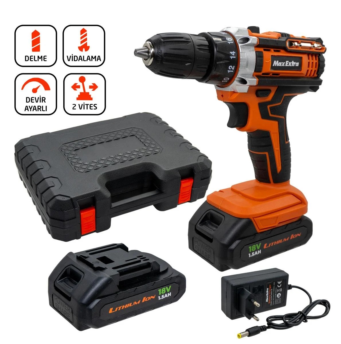 MAX EXTRA MX1815 18V AKÜLÜ MATKAP | mobilyaicin.com